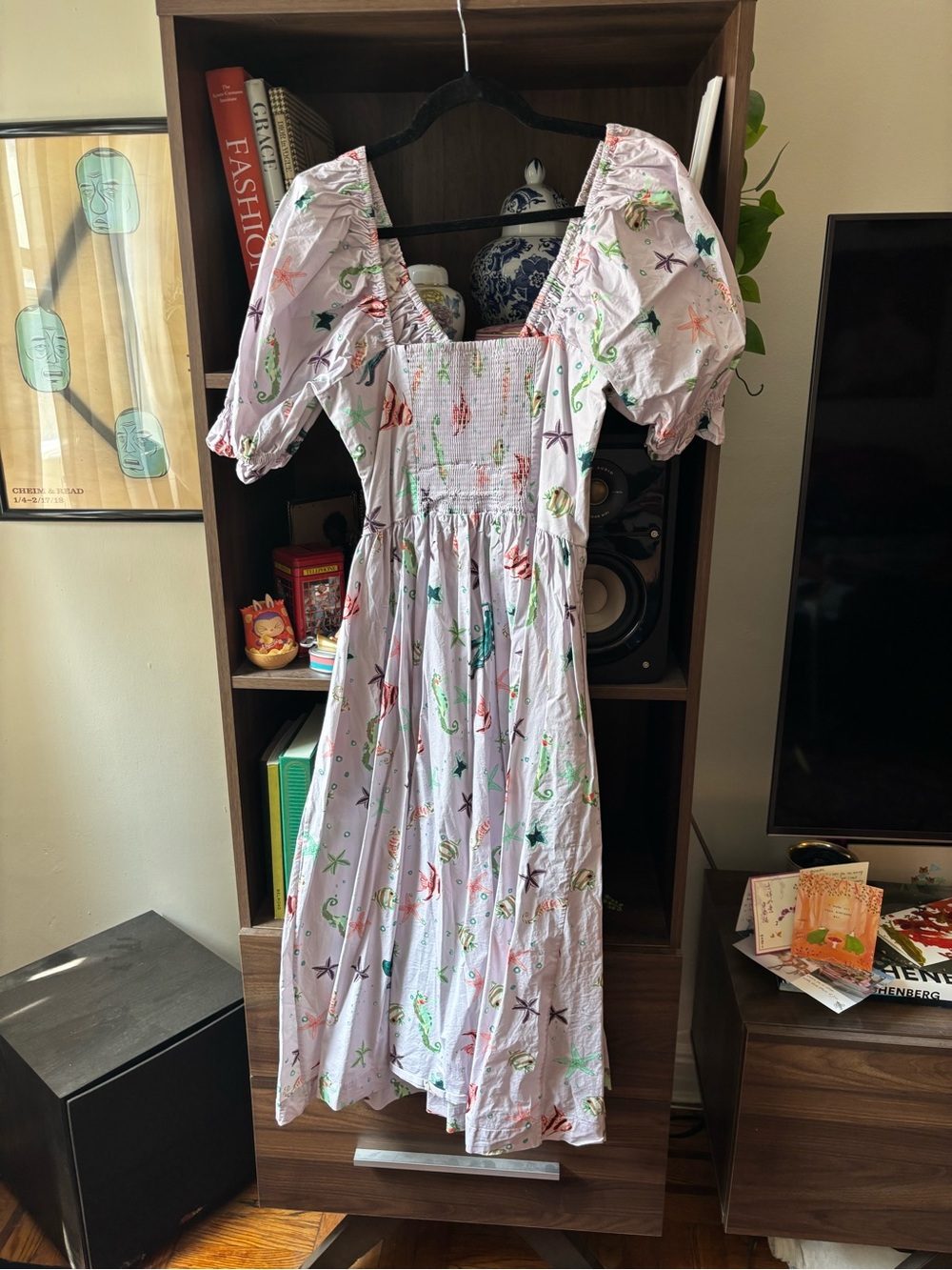 Hill House Lilac Sea Creature Tie-Front Dress - Picture 7 of 10